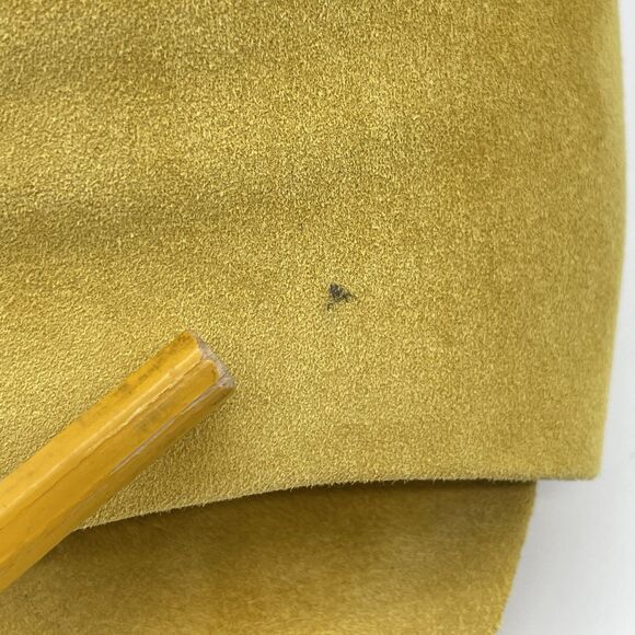 Halogen Faye Asymmetrical Slide Sandal Women’s 9.5M Yellow Suede Preppy Cottage - Picture 12 of 16